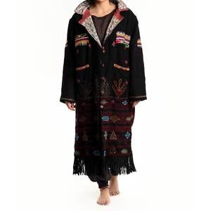 NEW STANDAWT merino wool coat in black/gold